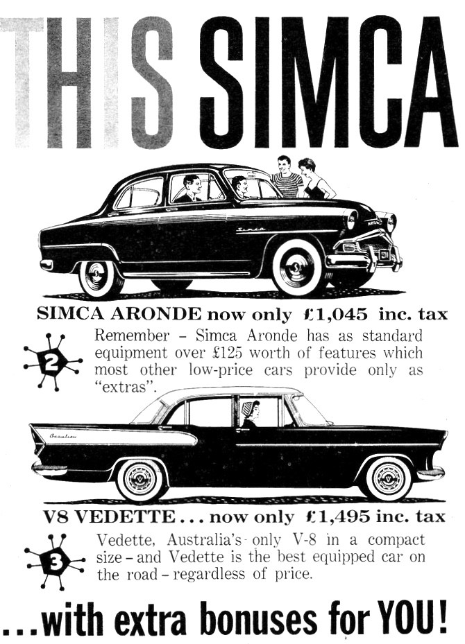1960 Chrysler Simca & V8 Vedette Page 2